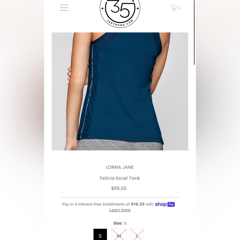 LORNA JANE Felicia Excel Tank NWT - Picture 4 of 8